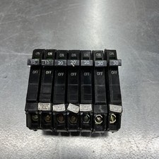 Lot Of 7 GE Single Pole Breakers