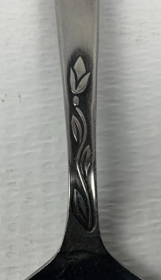 Vintage Amefa Stainless Holland “Tulip Time” Serving Spoon, Used - Image 3 of 4
