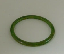 Vintage 1920's Green Marbled Bakelite Bangle Bracelet Simichrome TESTED
