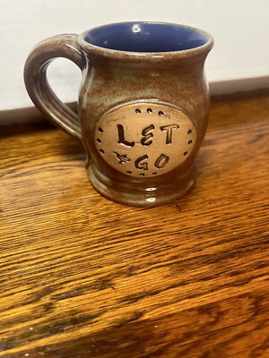 Beautiful Handmade Pottery Mug  Let Go 