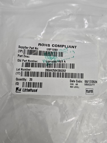 Mouser Littelfuse NTC 10K Ohm 1% Probe Wire Lot 20 P/N 803 Part USP10981 - Picture 3 of 6