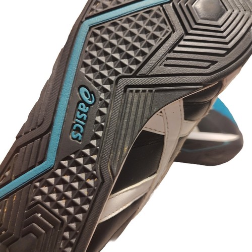ASICS HL750 W Size 9 Running Sneaker Shoe Leather Upper Rubber Sole Black Aqua - Picture 16 of 22