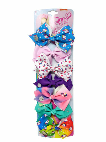 JOJO Siwa Hair Bow & Necklace Set – Mit Donut/Eis-Motiven, Grün/weiß, Für Kinder, Inkl. Haarclip & Halskette