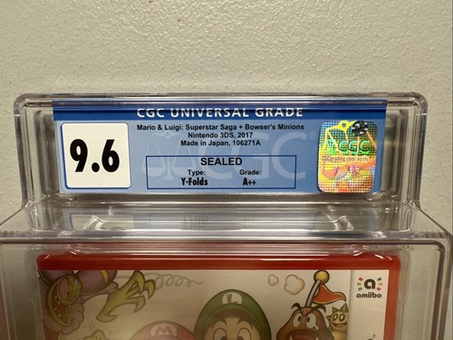 Mario & Luigi Superstar Saga + Bowser's Minions US Version 3DS CGC 9.6 A++ NEW - Picture 2 of 3