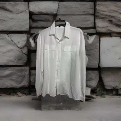 Women's White button up blouse Sz M