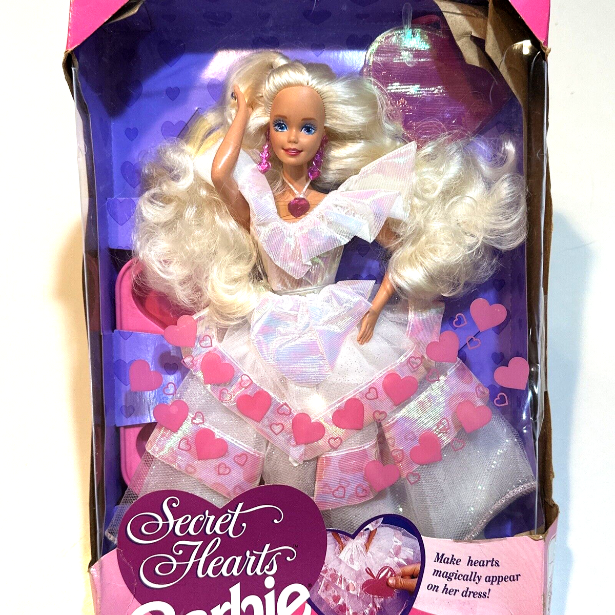 Vintage Secret Hearts Barbie Mattel 7902 (box wear) Blonde w
