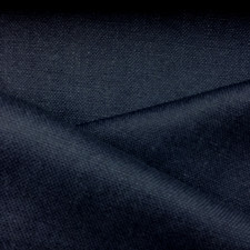 100 BELGIAN LINEN UPHOLSTERY FABRIC CHALET / NAVY BY THE YARD