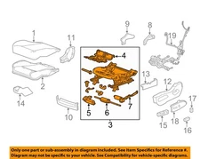 GM OEM 2011 SRX Seats Tracks Driver Seat Components-Cushion Frame 22779692