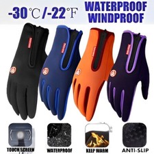 Winter Fleece Warm Gloves Cold Weather Windproof Ski Non-Slip Touchscreen Gloves