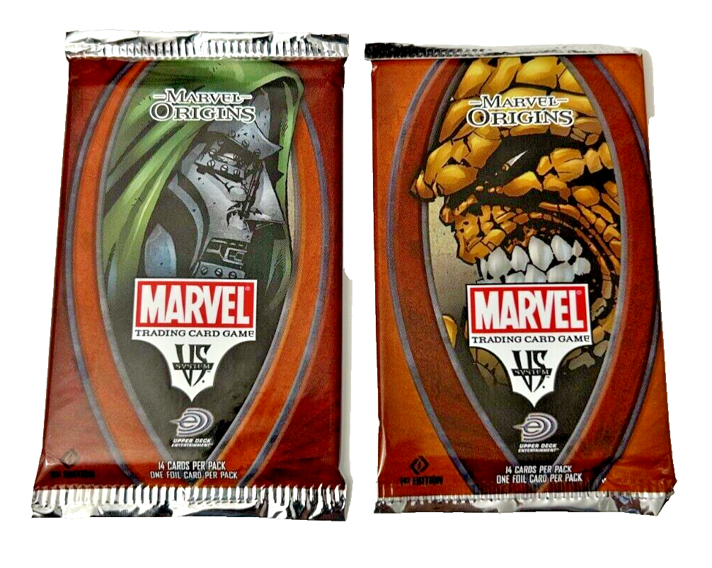 2004 VS Marvel Origins TCG 1st Edition Booster Pack X2 Factory Sealed