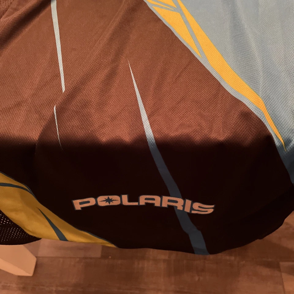 Polaris Black Green Blue Long Sleeve Racing Jersey Shirt Men’s Size XL - Image 3 of 4