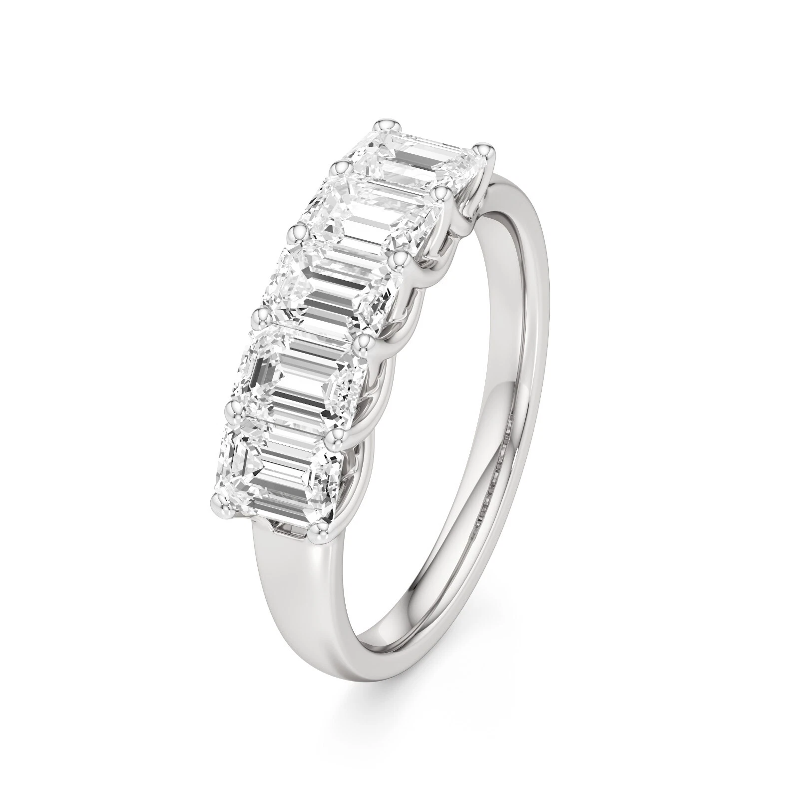 IGI Certified Lab Grown Diamond Engagement Ring 2.00ct F/VS1 Emerald 14k Gold image-1