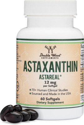Astaxanthin 12Mg Max Strength (Astareal: Natural Patented Astaxanthin with 70+ H