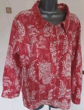 Blazer Jacket 2 Xl Plus Floral DiamantÉ Red Vintage Boho Quirky Quacker Factory 