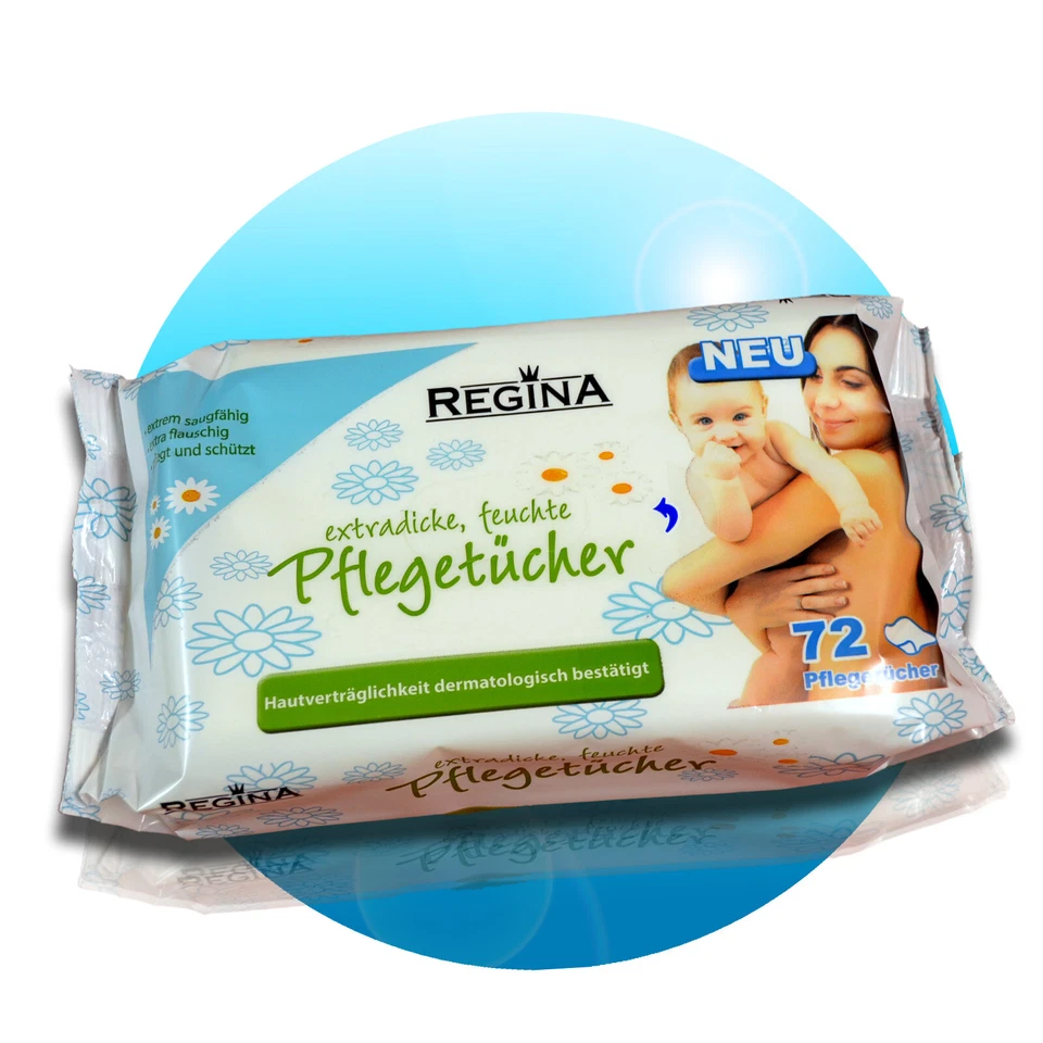 72 REGINA extradicke feuchte Baby Pflegetücher Feuchttücher Reinigung Haut NEU