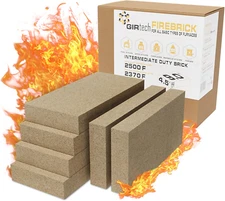 USL Intermediate Fire Brick 2500F Pack of 6 Fire Bricks for Internal Lining Heat
