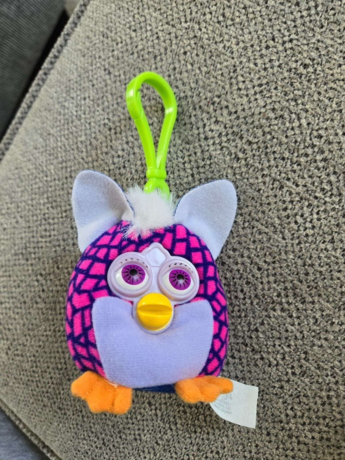 Vintage McDonalds Furby Keychain Backpack Clip Plush Stuffed Animal