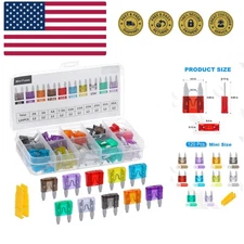 120 Pieces Mini Fuse Kit, Car Fuses Assortment Kit -Mini Size2A/3A/5A/7.5A/10...