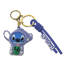 Lilo and Stitch Keychain Charm 3D Stitch Silicone Keychain Stitch Blue New