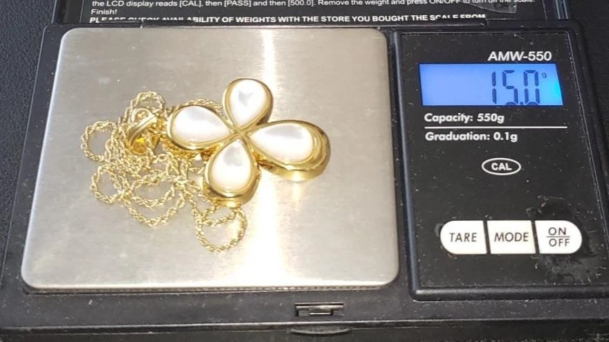 Colgante/Collar Veronés Oro Amarillo 18K Vermeil en Cruz 925 (15,0 gramos)! Foto 2 de 4