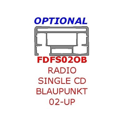 For Ford Focus 02-04 Remin Pink BLAUPUNKT Radio w Single CD Upgrade Trim 1 Pc