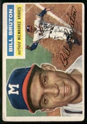 1956 Topps #185 Bill Bruton (low grade)
