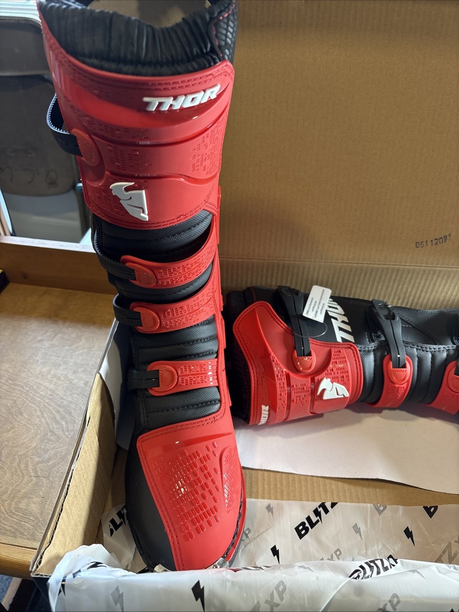 Thor Blitz XP Boots Red/Black US size 15 New opened box | eBay
