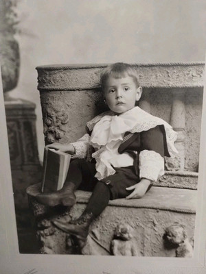 Antique Cabinet Card CC  Photo I'D Willard Reeves Conklin Fancy Boy Photo