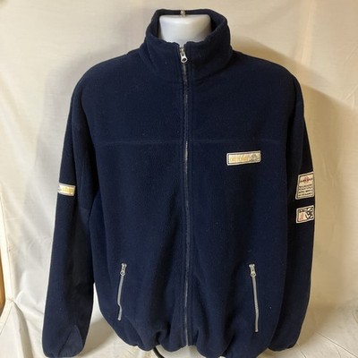Cutty Sark Whisky Mens Blue Fleece Full Zip Jacket XL Quba Sails Sailing FS!