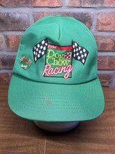 Sombrero vintage Purina Dog Chow Racing verde hecho en EE. UU. SnapBack con solapa de pasador