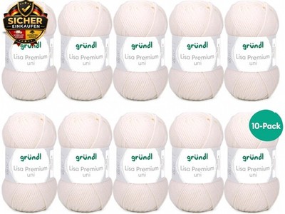 Gründl Wolle Lisa Premium uni - Garn zum Stricken - Strickgarn - Häkelgarn - W