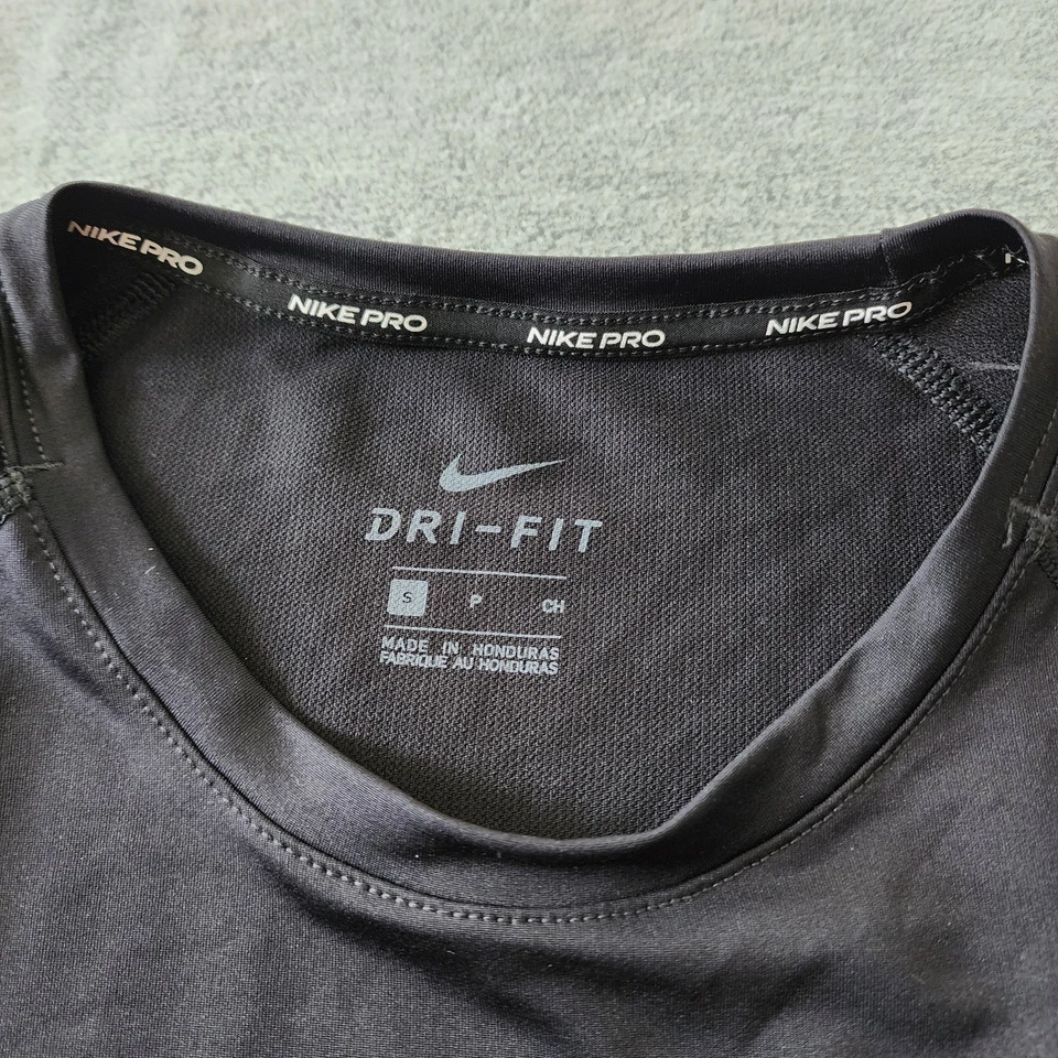 Nike Pro Dri-FIT Long Sleeve Compression Shirt Black Men’s Size Small Slim Fit - Image 2 of 4