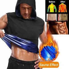 Hooded Sauna Shirts Heat Trapping Pullover Vest Tank Top Sweat Suit for Exercise