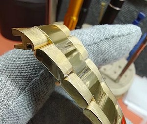 Authentic 21mm Gold Plated 904L SS Bracelet Watch Band Strap Fits Submariner 41mm 126618