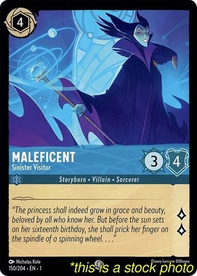 Lorcana TCG Maleficent - Sinister Visitor The First Chapter 150/204 Near Mint