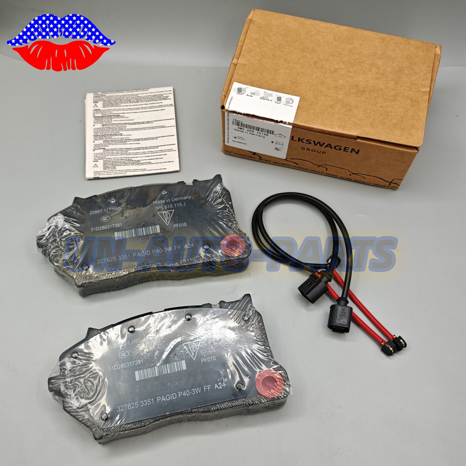 Lamborghini Urus 2018-2022 FRONT Brake pad P/N 4M0698151AR