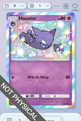 Pokemon TCG POCKET - Haunter Shiny 1⭐, Celestial Guardians, English