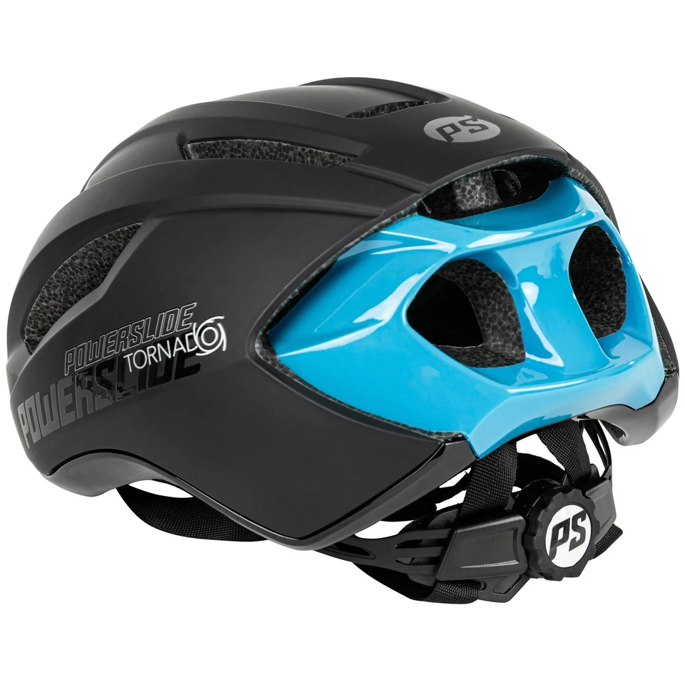 Powerslide Erwachsene Helm Tornado Black/Teal, für Inline, Fahrrad, Scooter - Bild 2 von 4