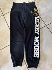 Disney Youth Black Sweatpants Golden Mickey Mouse Size 3-5 CH Inseam 23