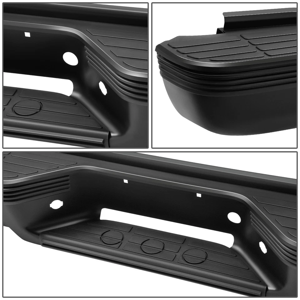 Conjunto de parachoques trasero de acero negro para 88-00 Chevy GMC C/K 1500 2500 3500 Foto 4 de 4