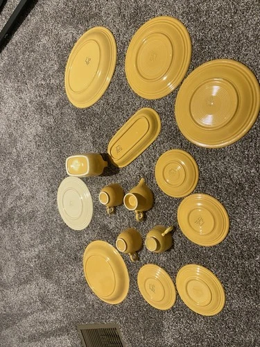 Vintage Fiesta Yellow Dinnerware Set, Plus Other Colors/Pieces/May Contain Lead