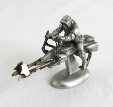 Vintage STAR WARS Return of the Jedi Speeder Bike 1998 Rawcliffe Pewter