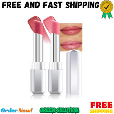 Tinted Lip Balm 2Pc DustyPink Hydrating Sheer Moisturizing Glossy Lipstick Women