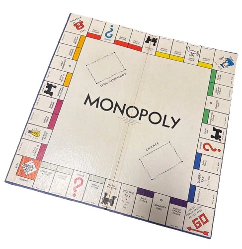 Vintage Parker Brothers 1935 Blue Monopoly Board only