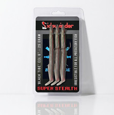 KIDDY Sidewinder Lures Black Tide Super Stealth 6" (25 Gram) Fishing Lures