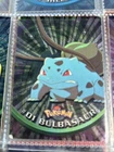Topps Series 1 Holo Bulbasaur 01 - Holographic Pokemon Card- Black Logo Rare
