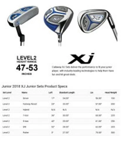 Callaway XJ Level 2 Junior Golf Set 6pc Left Hand US Model NEW - Image 3 of 3