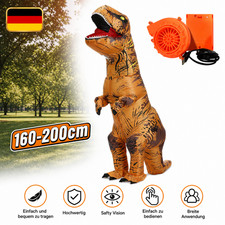 Dino Kostüm 2M T-Rex Aufblasbar Halloween Erwachsene Karneval 160-200cm DE DHL