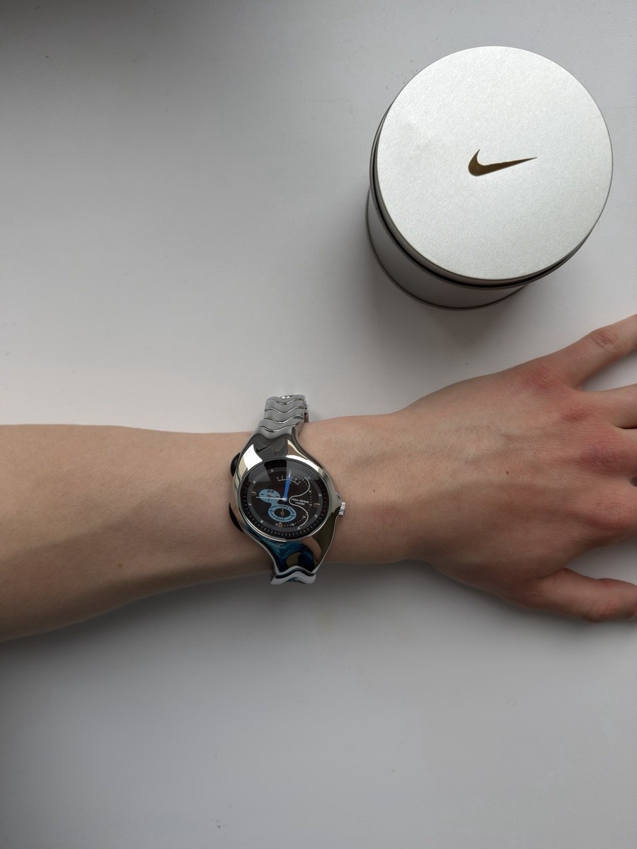 Nike Triax Armored Stainless Steel Watch Vintage Futuristic Design
