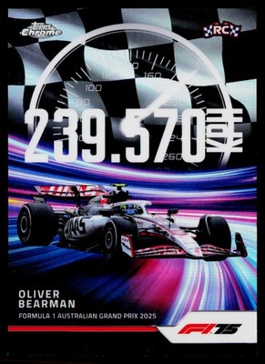 2025 Topps Chrome Formula 1 #TS-7 Oliver Bearman Top Speed D21